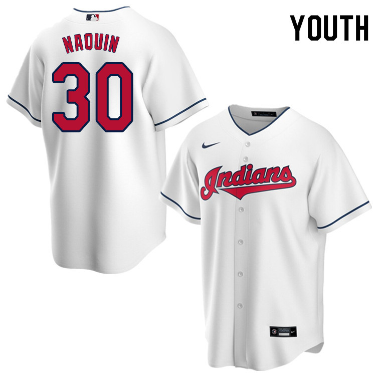 Nike Youth #30 Tyler Naquin Cleveland Indians Baseball Jerseys Sale-White